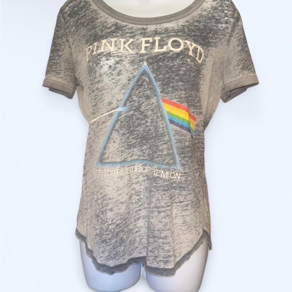 Pink Floyd Women's Tee - Gray with Rainbow